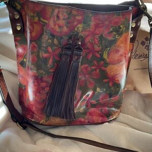 Patricia Nash Floral Leather Bucket Bag